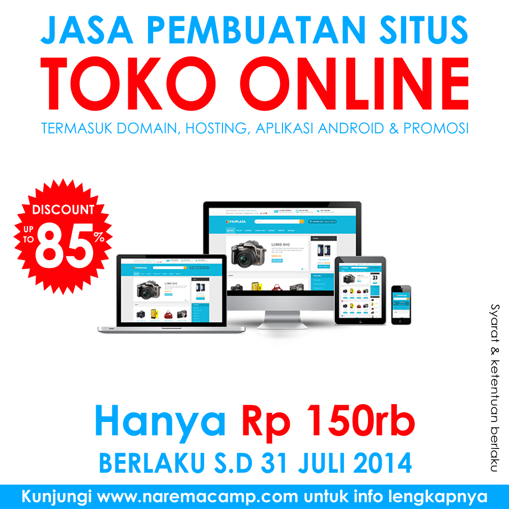 Jasa Pembuatan Toko Online Murah hanya Rp 150.000