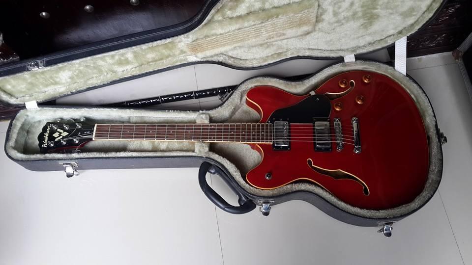 **RockPizz** 1998 WASHBURB HB-30 HOLLOW BODY, MADE IN KOREA, ORIGINAL HARDCASE