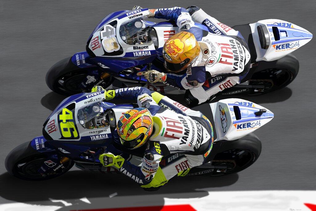 Kangen liat duel Rossi vs Lorenzo...!!!