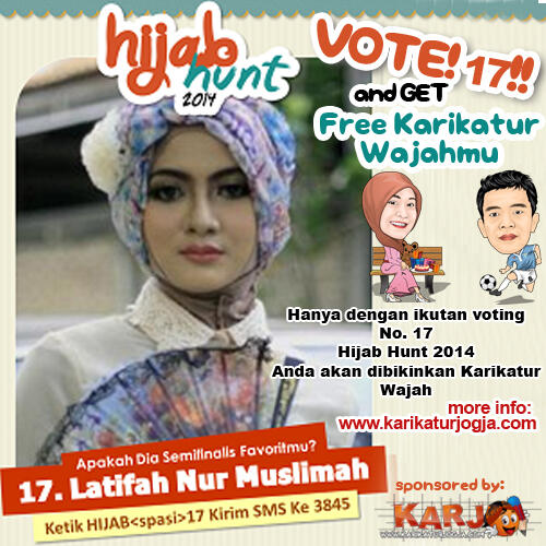 Ikutan Voting Hijab Hunt 2014 yok Gan! Dapetin GRATIS KARIKATUR wajah Agan!