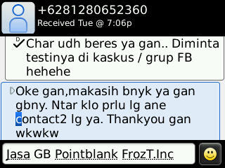 Kumpulan testimonial FrozT.Inc Jasa GB PB exp char dan K/D 