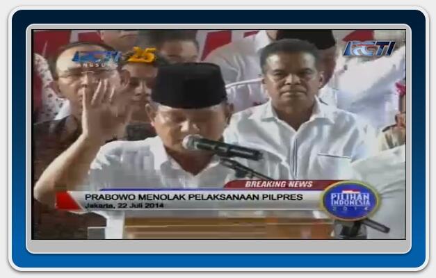 &#91;BREAKING NEWS&#93; Prabowo dkk menolak hasil rekapitulasi