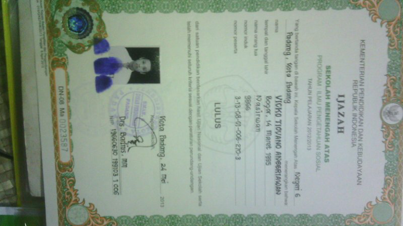 Pengen nanya soal ijazah (bonus cendol)
