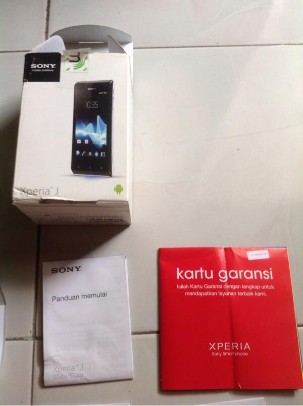 WTS JUAL SONY XPERIA J ST26 i 1JT BLACK, FULSET, GARANSI. MURAH BU