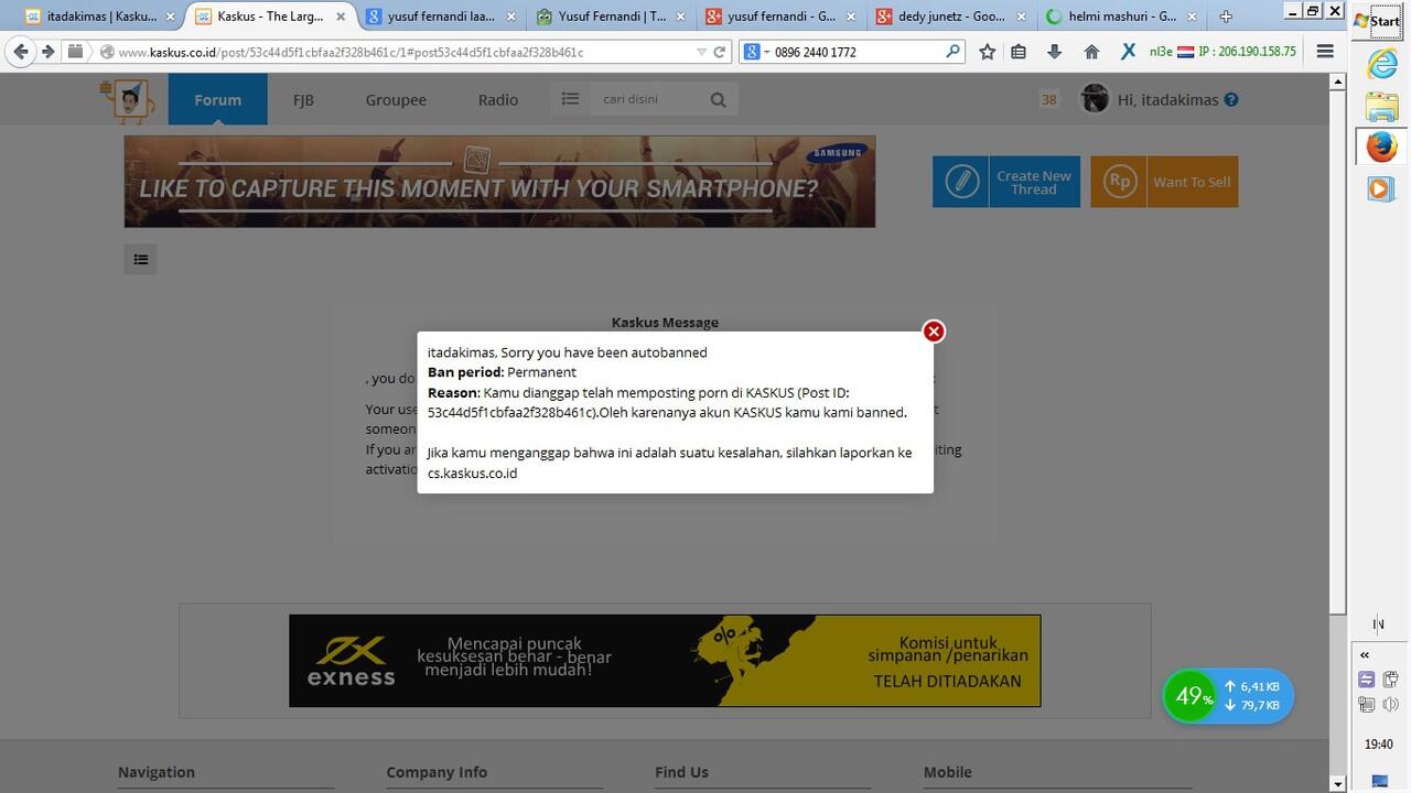 Surat terbuka untuk kaskus perihal id auto banned : itadakimas