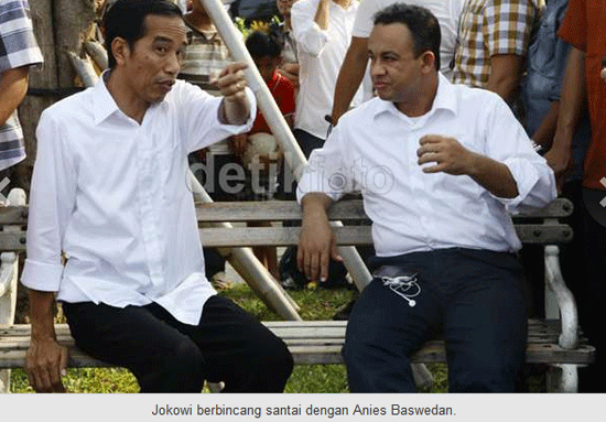 Semua serius nunggu hasil KPU, JKW malah nongkrong di waduk Pluit.