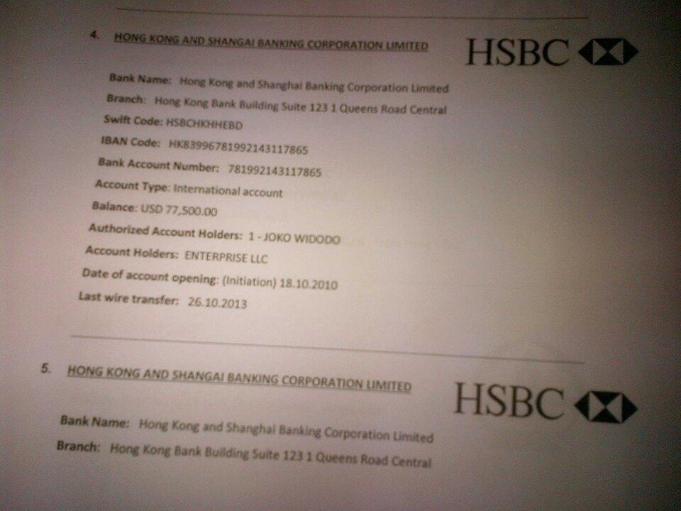 Duh, Dokumen Rekening Jokowi di Bank Asing Terlihat Palsu