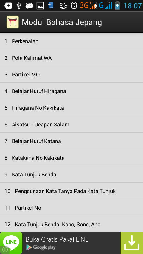 &#91;App Android&#93; Belajar Bahasa Jepang Lengkap