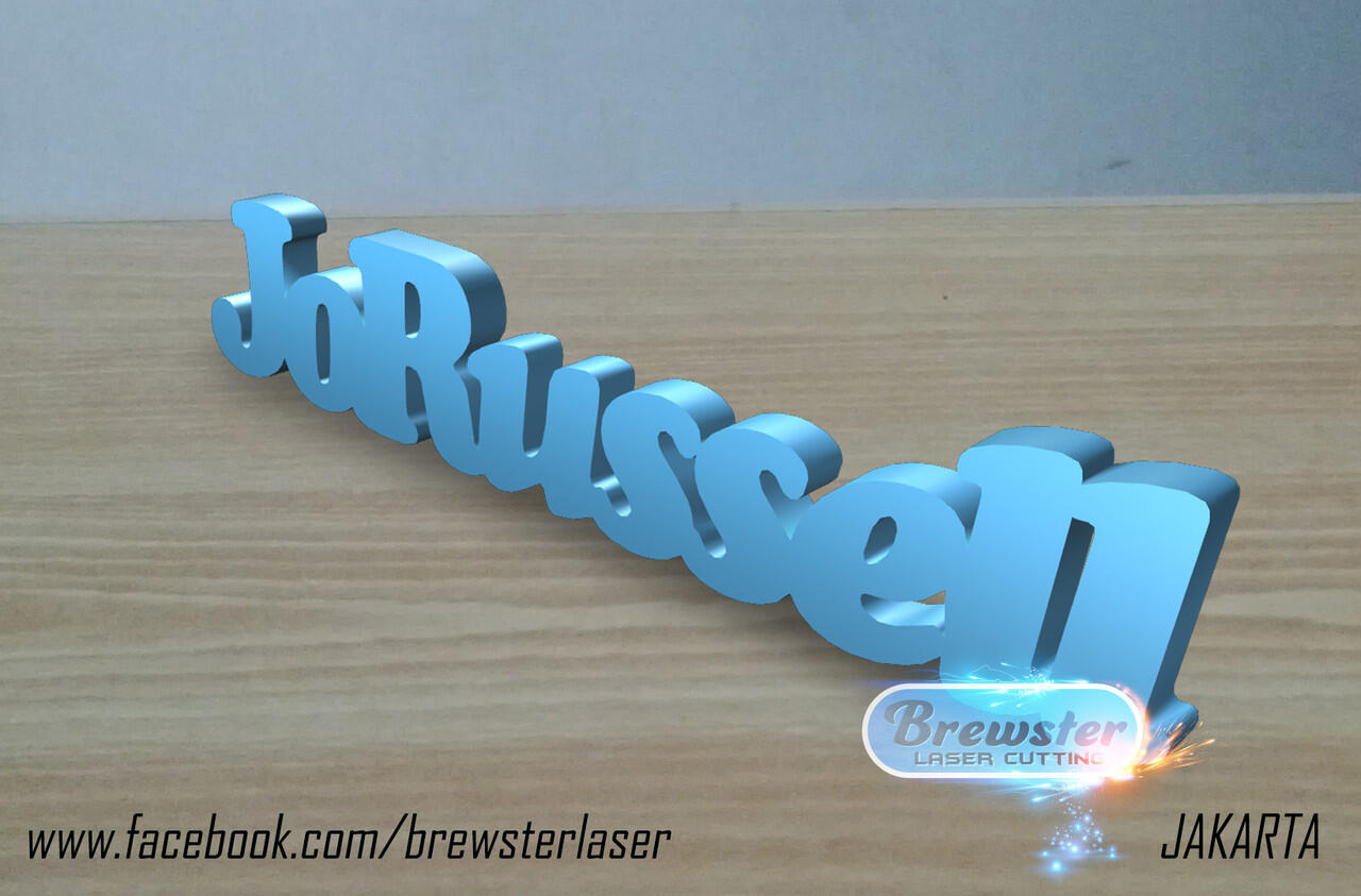 Terjual ART CUTTING 3D Letter Nama Dan Logo 3 Dimensi KASKUS