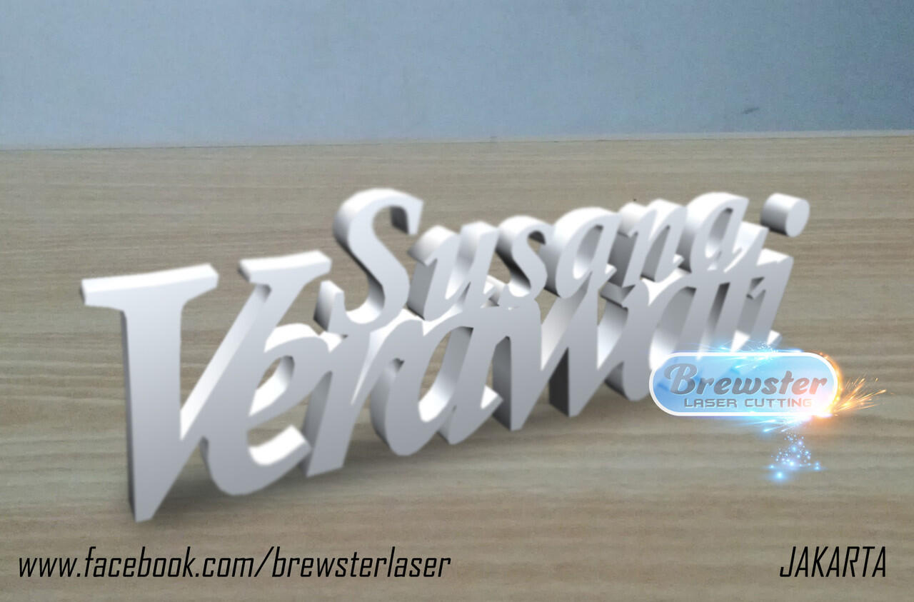 Terjual ART CUTTING 3D Letter Nama Dan Logo 3 Dimensi KASKUS