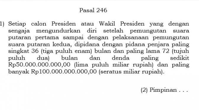 [Liputan 6] Mundur Dari Pilpres, Prabowo terancam penjara