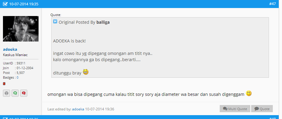 [ KELAKUAN SAMA ID ADOEKA ] MIRIP HEWAN JUNJUNGAN