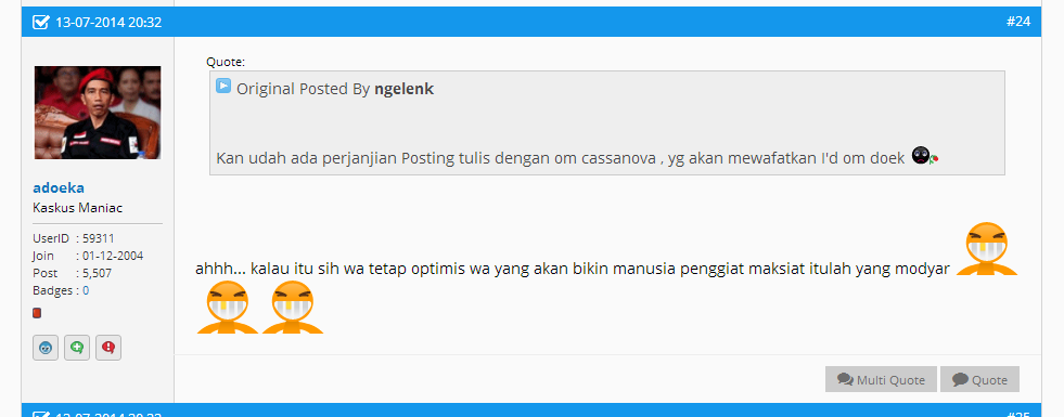 [ KELAKUAN SAMA ID ADOEKA ] MIRIP HEWAN JUNJUNGAN