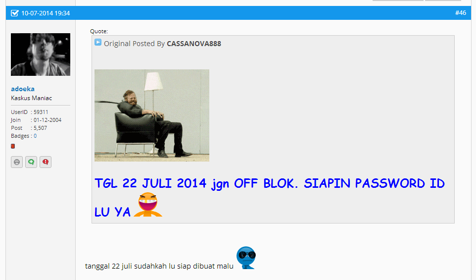 [ KELAKUAN SAMA ID ADOEKA ] MIRIP HEWAN JUNJUNGAN