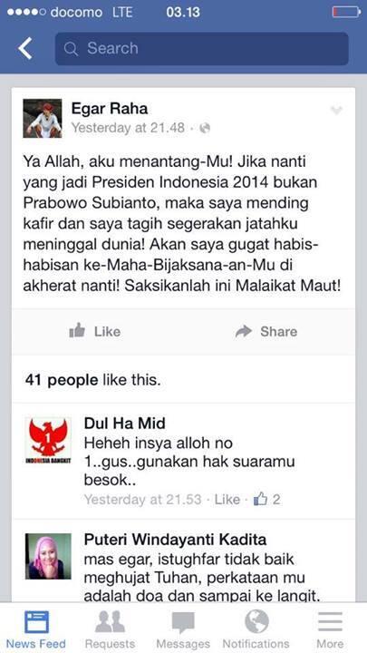 &#91;JANGAN OMDO&#93; BUKTIKAN JANJI - JANJI KALIAN ATAS KEKALAHAN CAPRES!!!