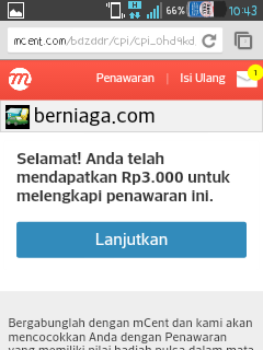 Mcent bagikan pulsa gratis tinggal unduh yg punya android