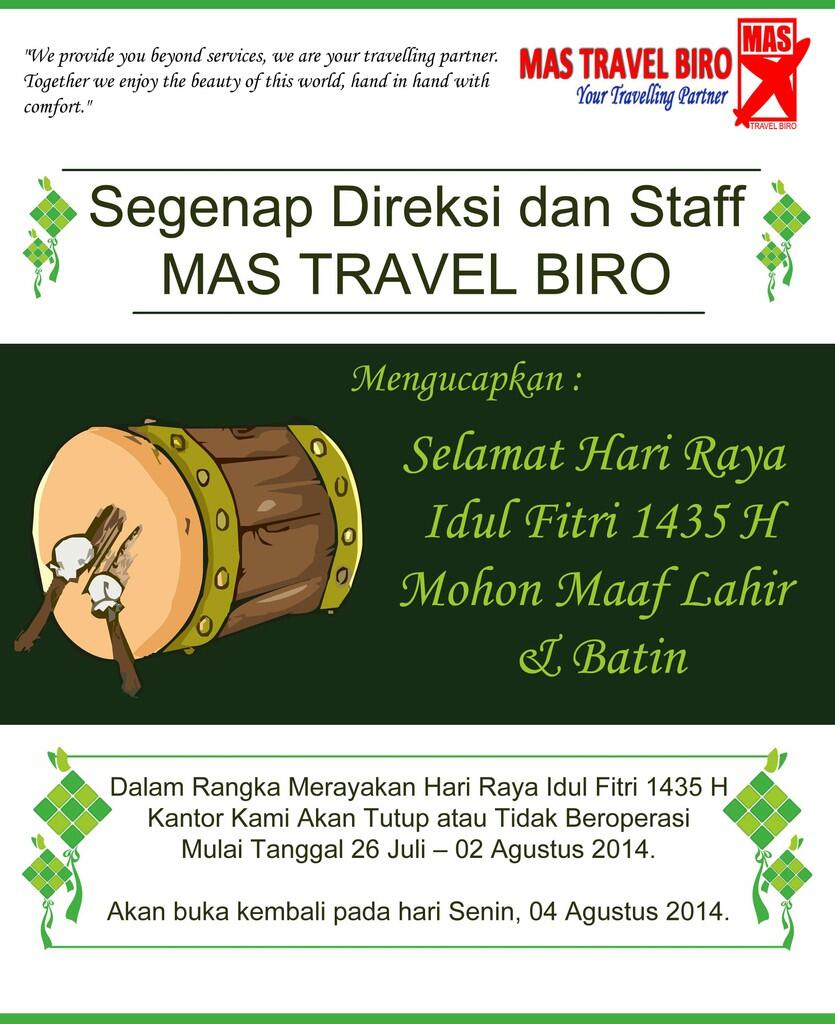 Minal Aidin Wal Faidzin , Mohon Maaf Lahir &amp; Batin Travellers