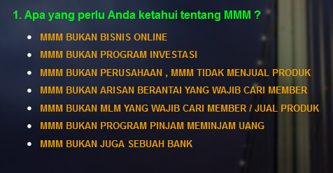 Kejanggalan promosi MMM