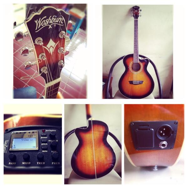 Dijual Guitar Acoustic Electric Washburn EA14atb jumbo limeted