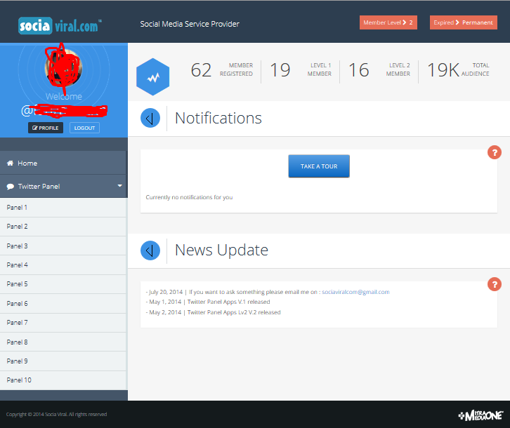 Jual Admin Panel Twitter