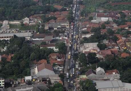 Ini Penampakan Macet Arus Mudik di Pantura dari Udara 