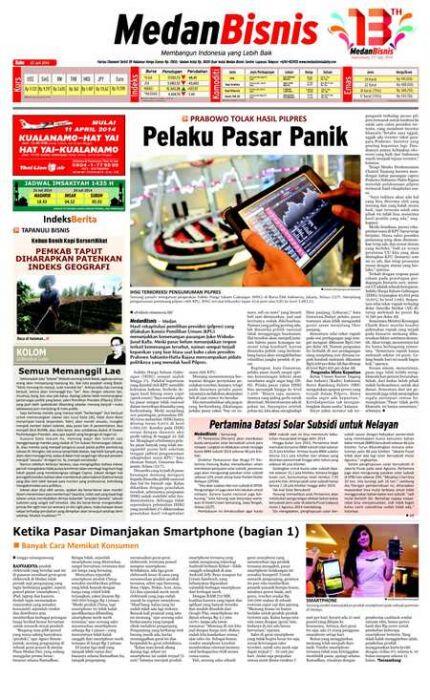 Halaman depan koran-koran setelah pengumuman resmi dari KPU