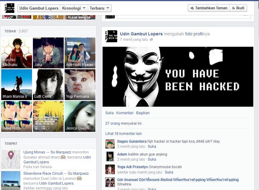 akun Si COEG (udin gambut lopers) di hack ?