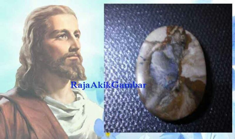 1 Batu Dengan 2 Gambar - Gambar Jesus Christ + King Arthur
