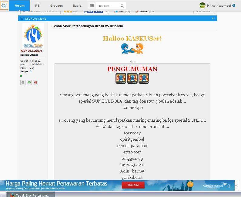 Ane kecewa gan..