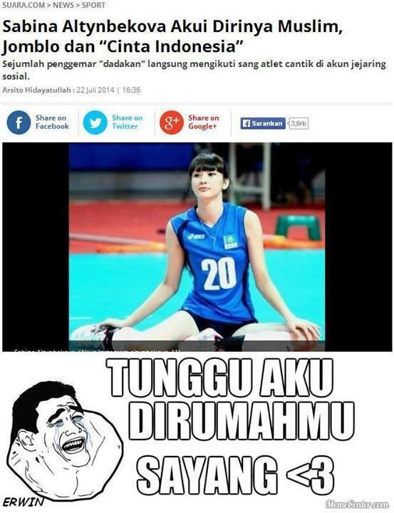 Kumpulan Meme Cantik Sabina Altynbekova