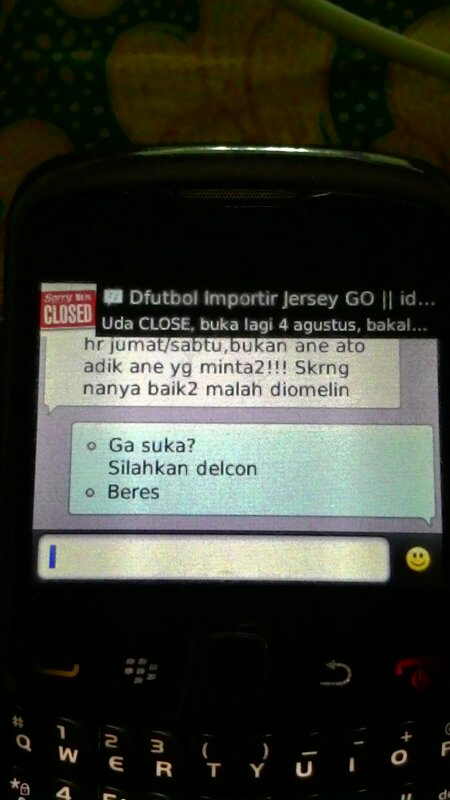 SURAT TERBUKA BUAT ID gokilsiro (DFUTBOL IMPORTIR JERSEY GO)