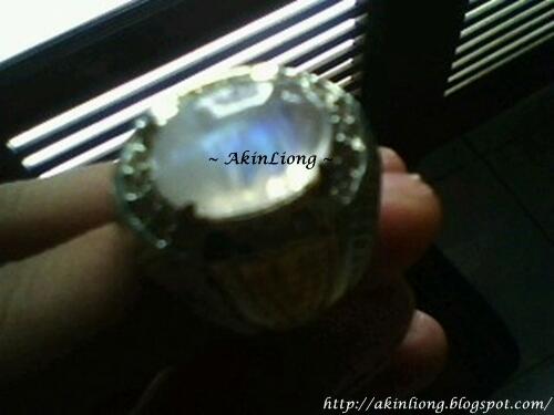 Jual Cincin Natural Blue Moonstone (Biduri Bulan Air Laut)