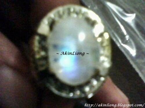 Jual Cincin Natural Blue Moonstone (Biduri Bulan Air Laut)