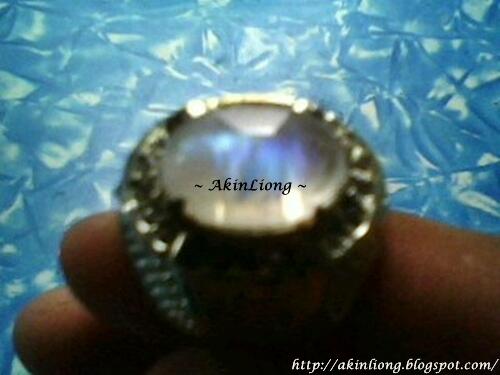 Jual Cincin Natural Blue Moonstone (Biduri Bulan Air Laut)
