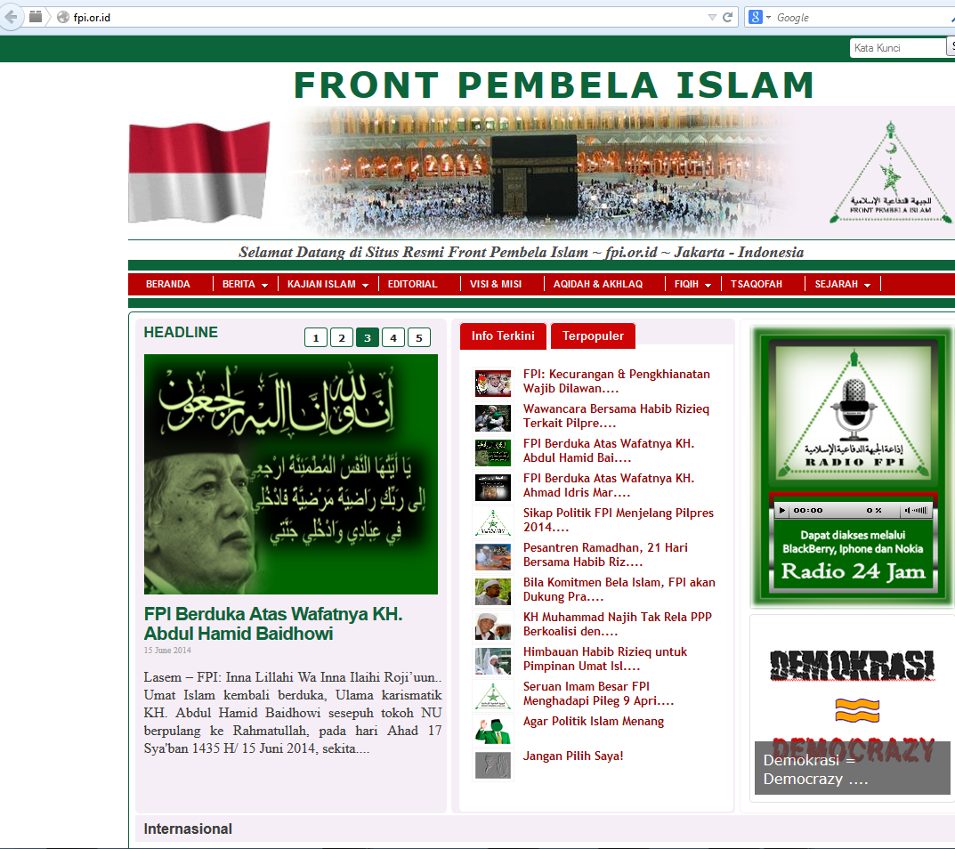 Ada yang aneh nga dengan situs Fpi