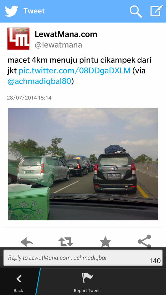 Jalanan Jakarta saat lebaran 