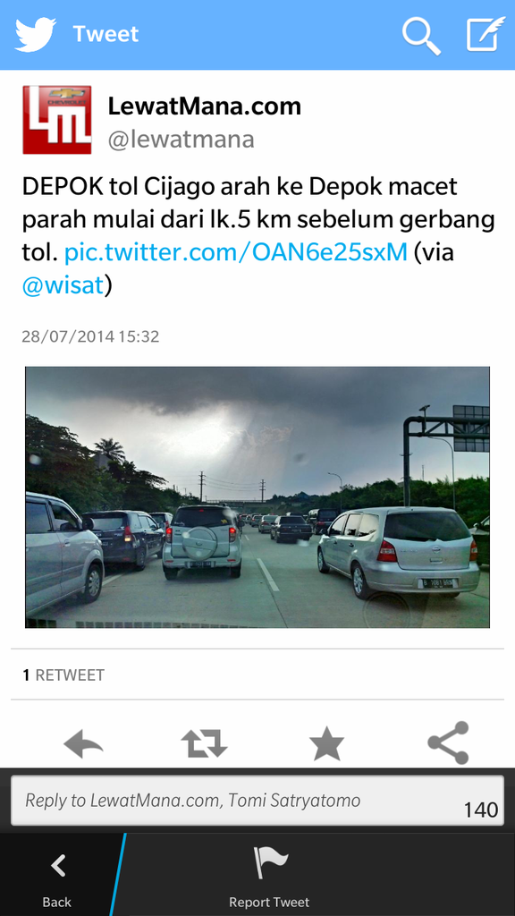Jalanan Jakarta saat lebaran 