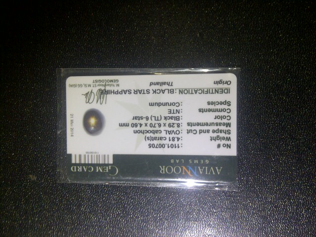 Black Shappire 6 Star Gold with Memo