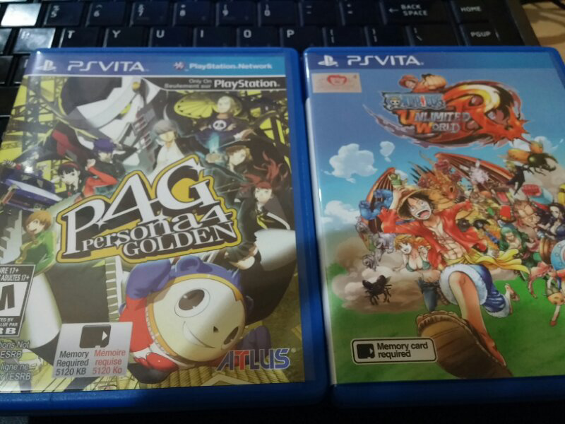 WTS : PS Vita Games second Persona 4 golden & Onr Piece Unlimited World R