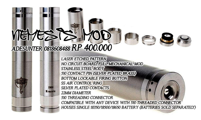 Jual E-CIG Mechanical and variable mod and atomizer (Jual Cepat)