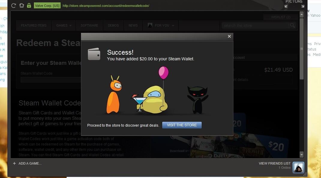 Steam Wallet Card | Redeem Code