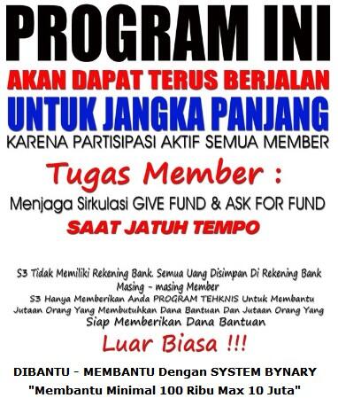 {thatswhatuget} S3 SYSTEM, Komunitas Saling Bantu + Binary, Cashback Ready...!!!