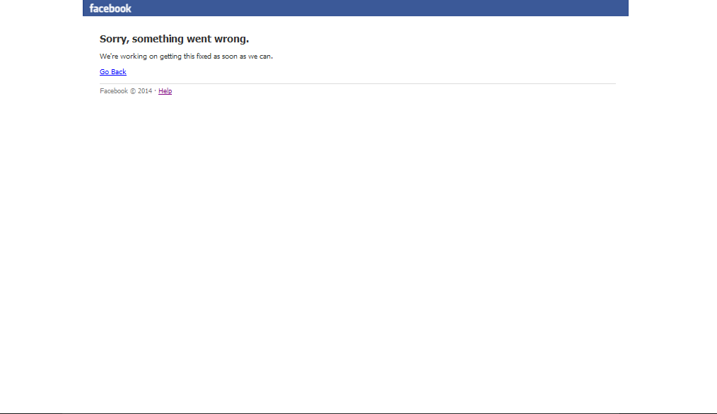 Facebook Down Server