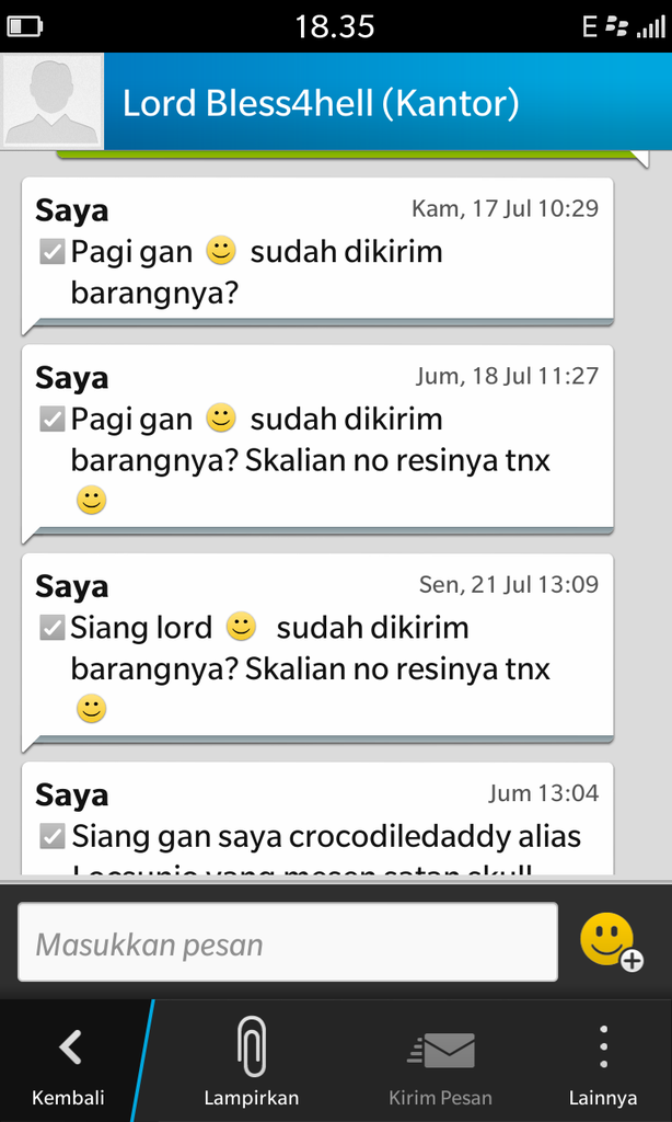 SURAT Untuk Bless4hell