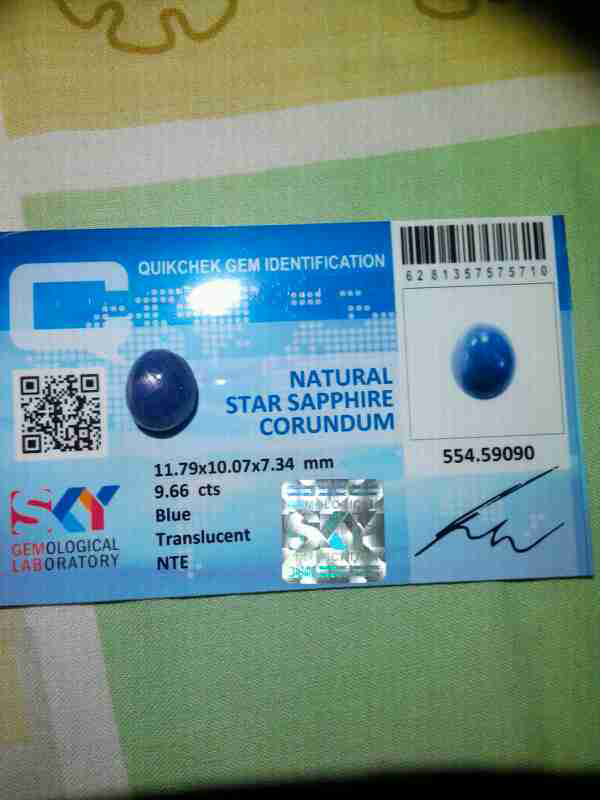 natural star blue sapphire no treatment