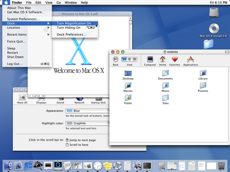 Homescreen OS Windows dan OS X(Macintosh)