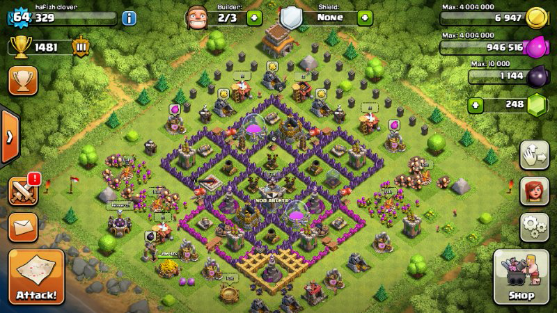 account clash of clans or id coc