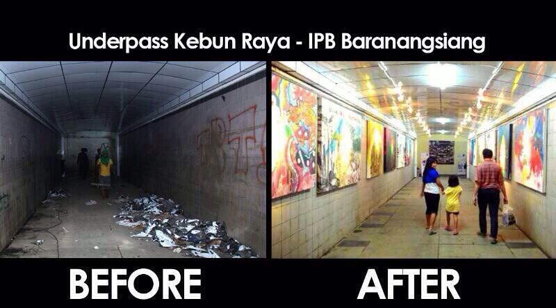 Unik! Underpass Berkonsep Galery Seni di Kota Bogor