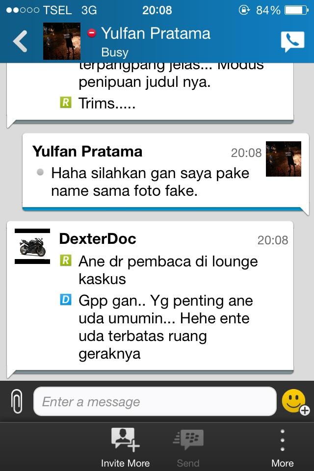 &#91;Share Modus Penipuan&#93; Sdr. Yulfan Pratama. PIN BBM 749CD8DB