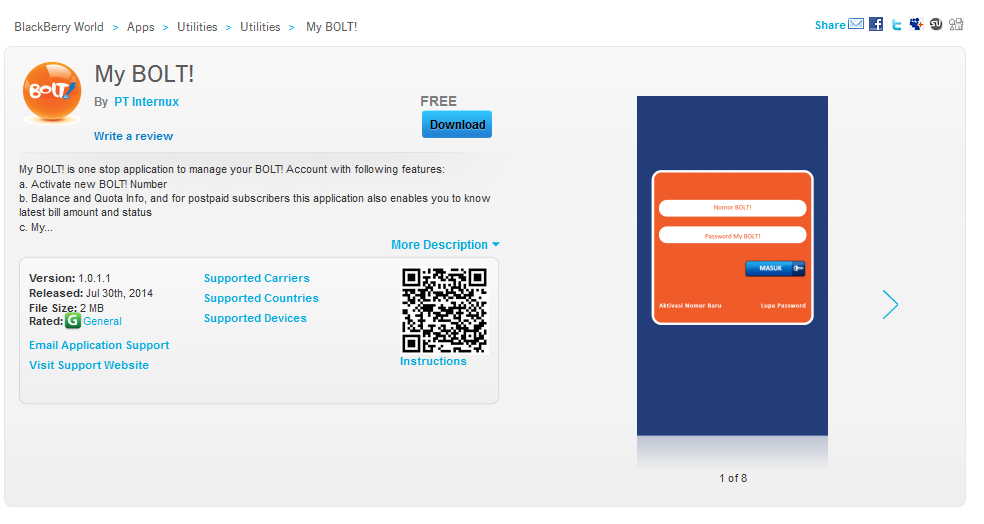 New Aplikasi Bolt For BlackBerry !!!!